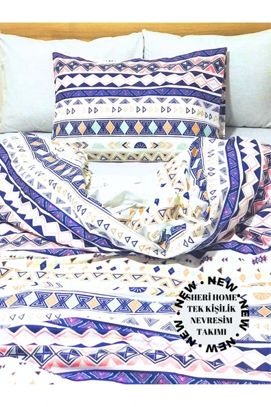 Sheri Home Basic Orange Çarşafı Lastikli Tek Kişilik Nevresim Takımı 160x200 %100 Pamuk01453020 - 2