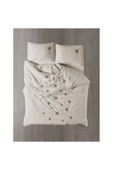 Sheri Home Camellia Nakış Detay Vintage Nevresim Takımı - Light NEWSHERİ88 - 3