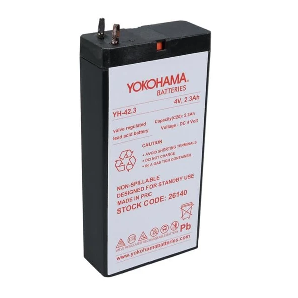 Yokohama YH-42.3 4 Volt - 2.3 Amper Akü (50X100x22 Mm) - 5