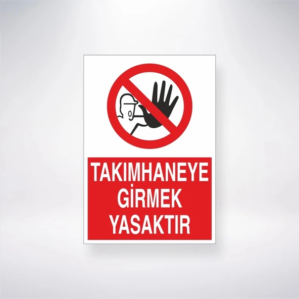 Takımhaneye Girmek Yasaktır Sticker 20X28 Cm