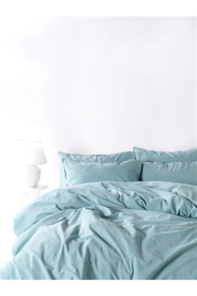 Sheri Home Tekstil Ephesus Vintage Nevresim Seti Çift Kişilik - Mineral Blue ürün görseli