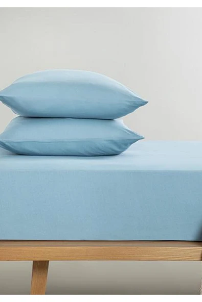 Sheri Home Blues Premium Soft Cotton Çift Kişilik Çarşaf Takımı BİGSİZE1888948
