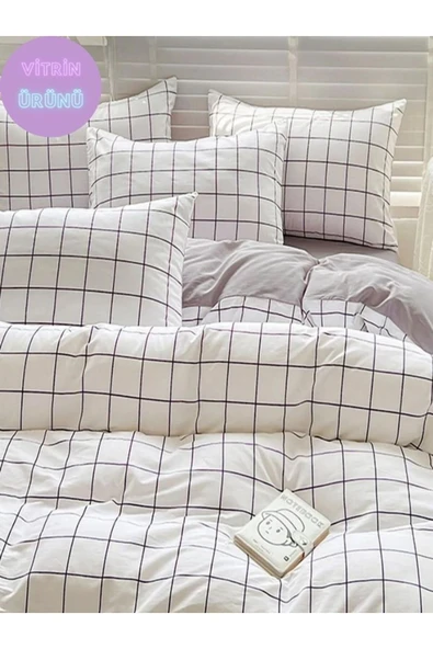 Sheri Home Çarşaflı Nevresim Takımı Çift Kişilik Karesherii014532023888tr