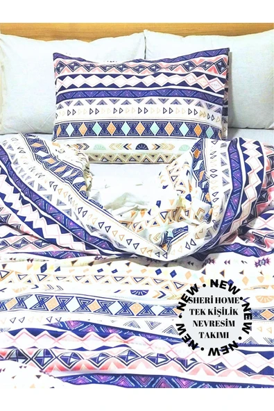 Sheri Home 2 Yastıklı Tek Kişilik Nevresim Takımı Diamond0204
