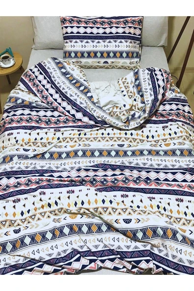 Sheri Home 2 Yastıklı Tek Kişilik Nevresim Takımı Diamond0204 - 2