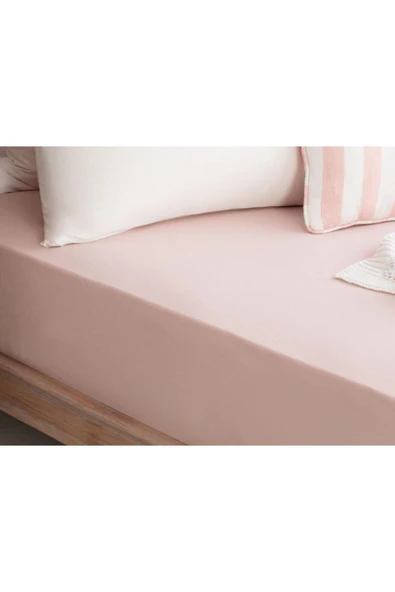 Sheri Home Tekstil Çarşaf Çift Kişilik Pudra Yenipink Cloud0088822 ürün görseli