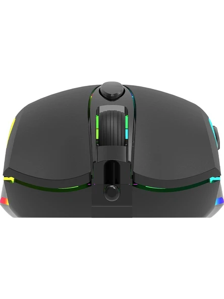 Lenovo Lecoo MS108 Kablolu RGB LED Aydınlatmalı 6400DPI 7 Tuşlu Gaming Mouse Siyah - 4
