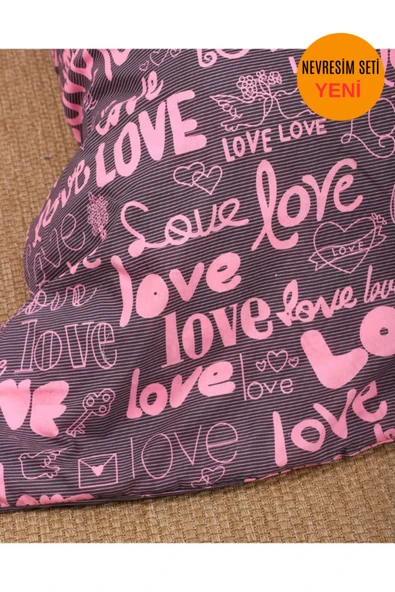 Sheri Home Tekstil PinkLove Tek Kişilik Cift Taraflı  Nevresim Takımı(ÇARŞAFSIZ)YENİLoveÇift889488 - 3