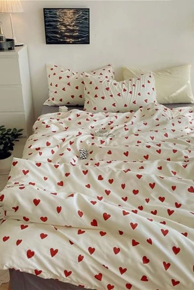 Sheri Home Tekstil Kalpli Tek Kişilik Nevresim Seti Yorgan Kılıfı +1 adet Yastık Kılıfı 889221969488