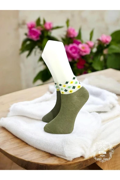 7 Çift Desenli Kadın Patik Çorap - 5
