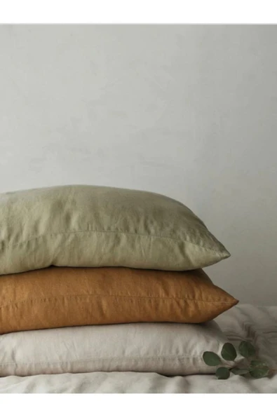 Sheri Home Tekstil Naturel 2' Li Yastık Kılıfı 100% Organik Pamuk -soft Tarçın - 4