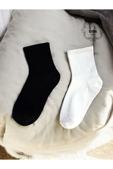 12 Çift Unisex Kolej Çorap