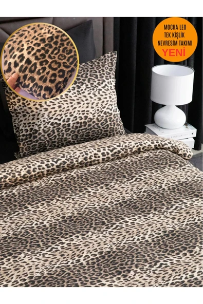 Sheri Home Tekstil Mocha Leo Tek Kişilik Nevresim Takımı 889221969488