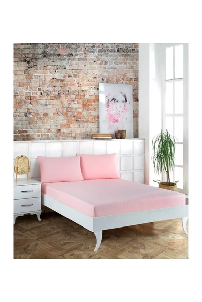 Sheri Home Tek Kişilik Lastiksiz Çarşaf Ve 1 Adet Yastık Kılıfı BEİGE88