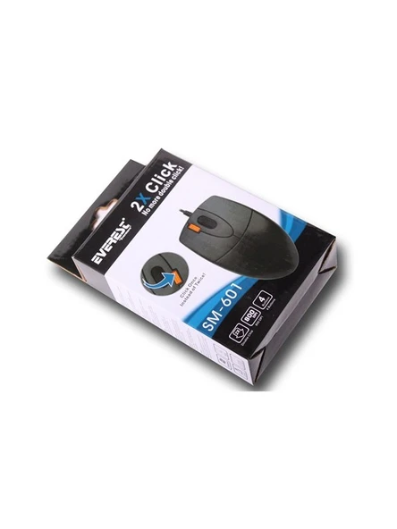 Everest SM-601 Kablolu Siyah Optik Mouse - 6