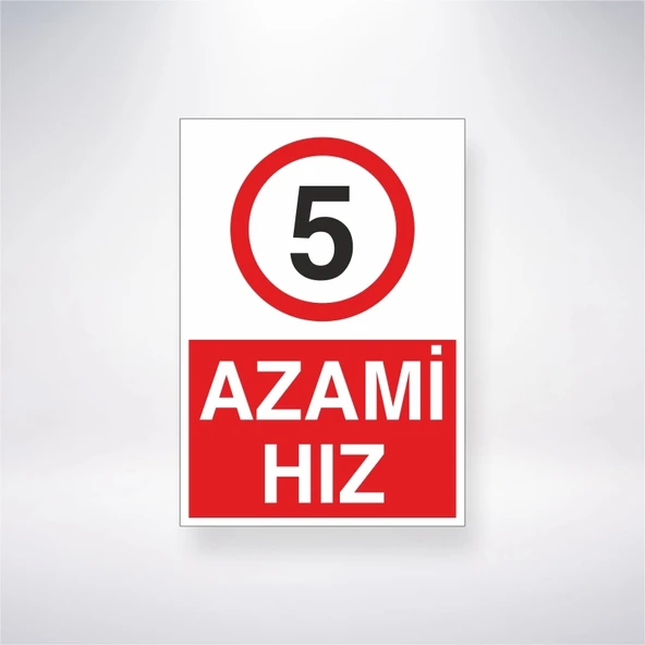 5 Azami Hız Sticker 20X28 Cm