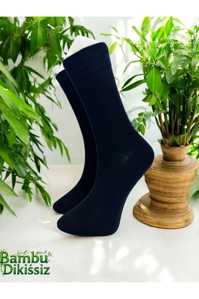 6 Çift Jakarlı Erkek Bambu Dikişsiz Çorap - 5