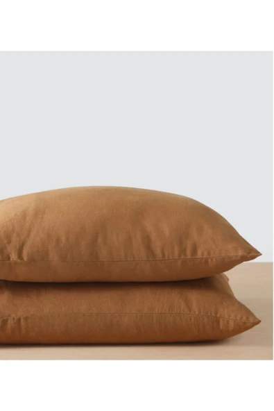 Sheri Home Tekstil Naturel 2' Li Yastık Kılıfı 100% Organik Pamuk -soft Tarçın