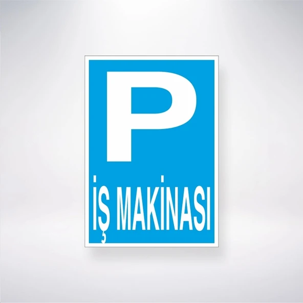 P İş Makinasi Sticker 20X28 Cm