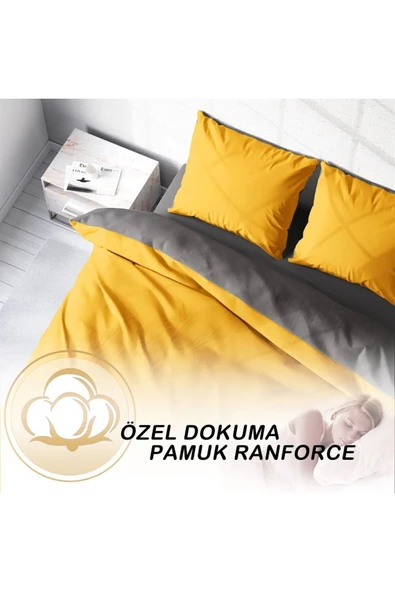 Sheri Home Yastık Kılıfı Set %100 Pamuk ( 2 Adet 50x70) Yellowship00211450 - 2