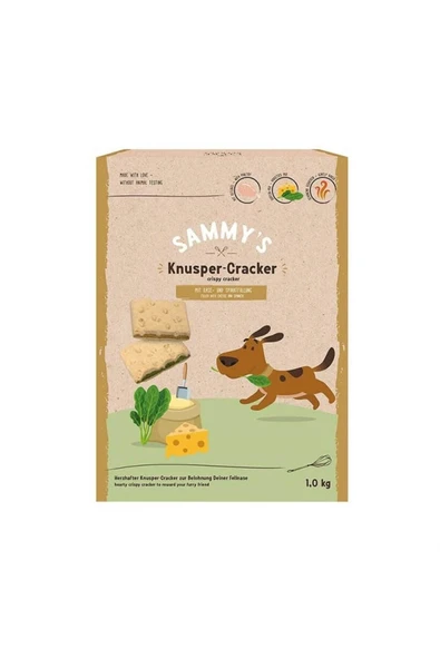 Bosch Sammys Crispy Cracker Peynir Ve Ispanak Dolgulu Köpek Ödülü 1 Kg
