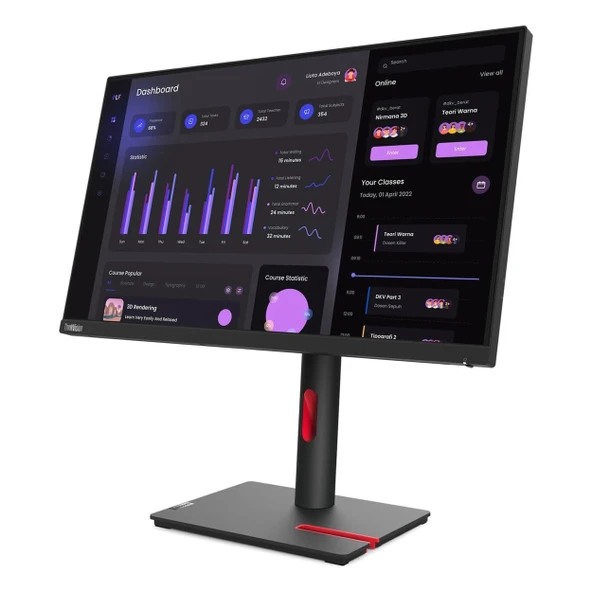 Lenovo ThinkVision T24i-30 63CFMATXTK 23.8" 60Hz 4Ms VGA+HDMI+DP+USB FullHD IPS Pivot Vesa Monitör - 3