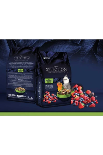 myyem Selection 10 Çeşit Gerçek Meyve Parçalı Paraket Yemi 1 Kg