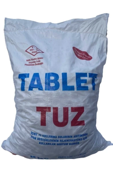 KONÇİNİTarım Tablet Tuz Su Yumuşatma Ve Arıtma Cihazları Için Tablet Tuz Sodyum Klorür 25 Kg
