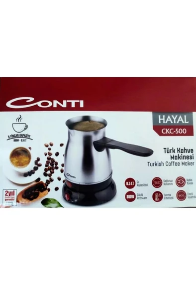 Conti CKC-500 Hayal Çelik Elektrikli Cezve