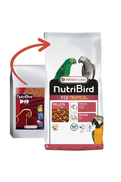 Versele Laga Nutrıbırd P19 Tropıcal 1 Kg Açık Papağan Pelet Yem