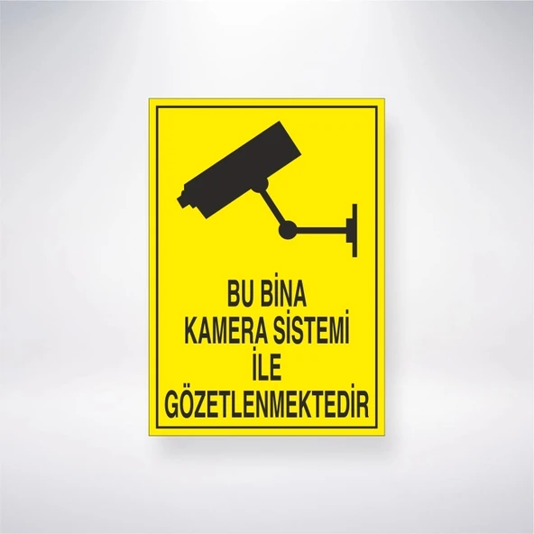 Bu Bina Kamera Sistemi ile Gözetlenmektedir Sticker 20X28 Cm
