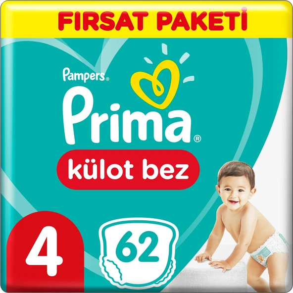 Prima Külot Bebek Bezi 4 Beden 62 Adet Maxi Fırsat Paketi