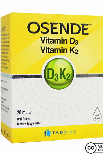 Osende Vitamin D3K2 Damla 20 Ml