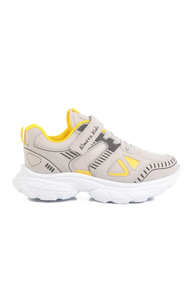 Ayakmod Buz Sarı Cırtlı Fileli Unisex Çocuk Spor Ayakkabı 1500 F