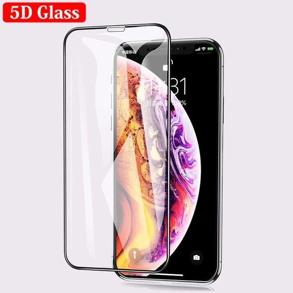 İPHONE XS MAX 5D TAM KAPLAYAN KIRILMAZ CAM