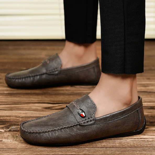 Erkek Günlük Moccasin Ayakkabı (Gri-5) - 2