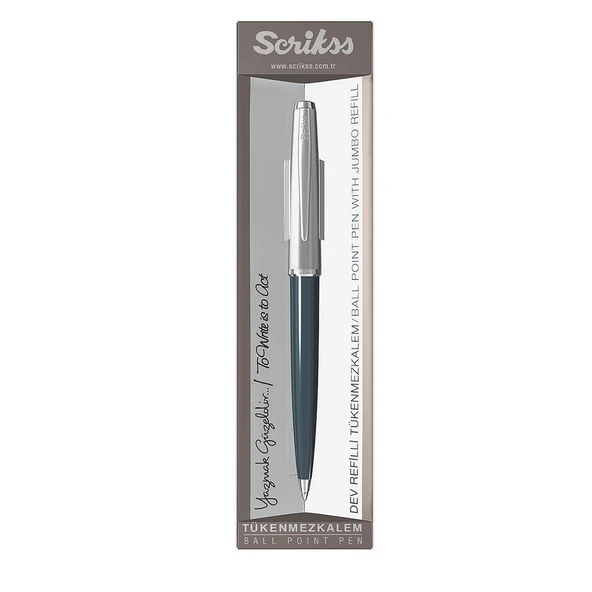 SCRIKSS TUKENMEZ KALEM LACIVERT SEFFAF KUTU (78) ürün görseli