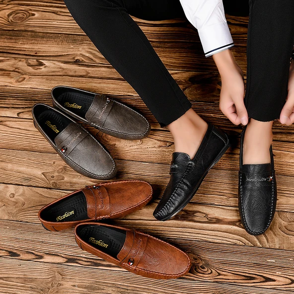 Erkek Günlük Moccasin Ayakkabı (Siyah-4) - 9