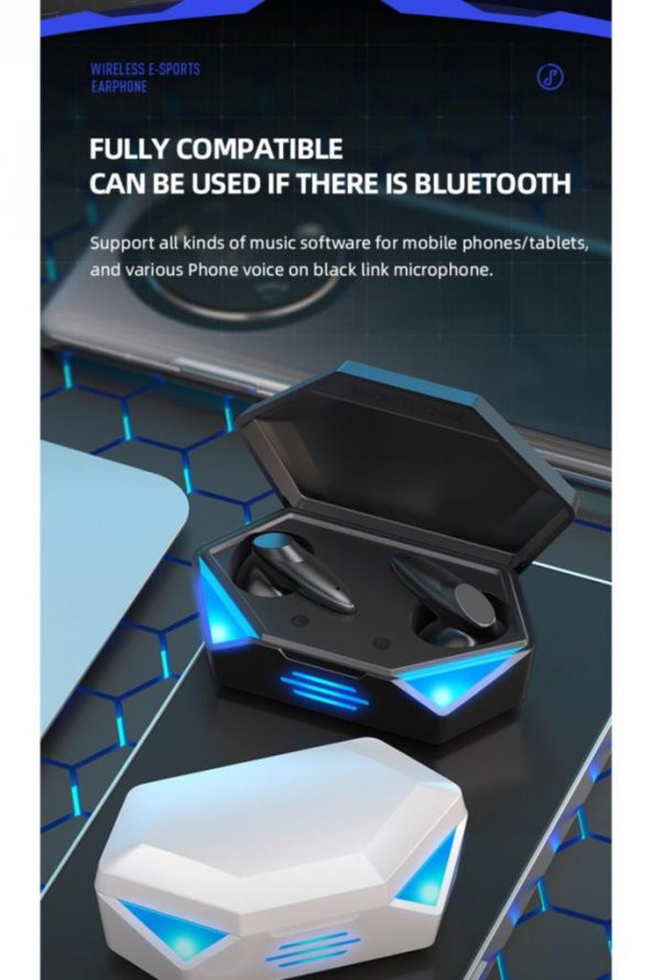Oyuncu Kulaklığı Kablosuz Kulakiçi Rgb Işıklı Çift Mikrofonlu 3 Modlu Bluetooth 5.2 Tg-g20 - 2
