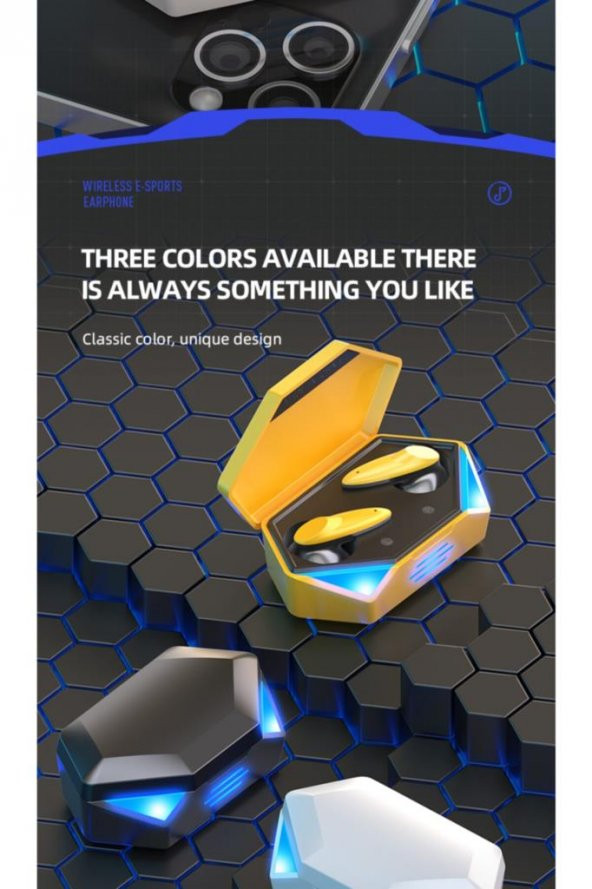 Oyuncu Kulaklığı Kablosuz Kulakiçi Rgb Işıklı Çift Mikrofonlu 3 Modlu Bluetooth 5.2 Tg-g20 - 3
