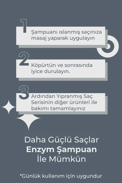 ENZYM COSMETICS Hassas Saç Derisi Ve Kepekli Saçlara Özel Kepek Önleyici Şampuanı 400 ml (2 Adet) - 5