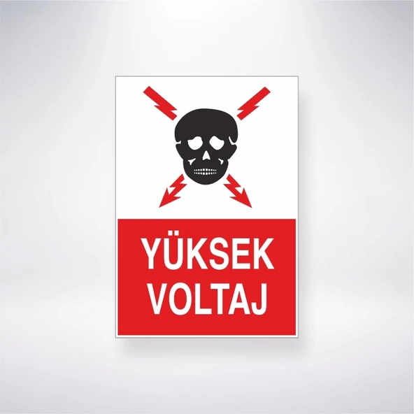 Yüksek Voltaj Sticker 20X28 Cm - 1