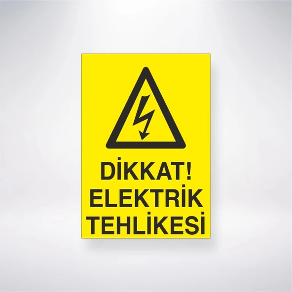 Dikkat Elektrik Tehlikesi Sticker 20X28 Cm