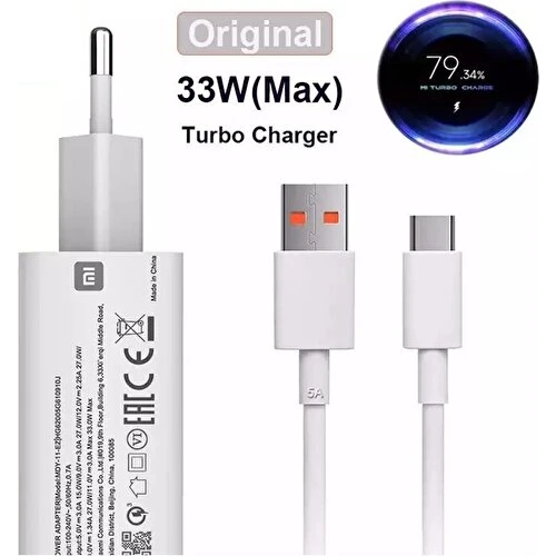 MI Xiaomi Turbo Şarj Aleti Mdy-11-Ez Type C 5A 33W