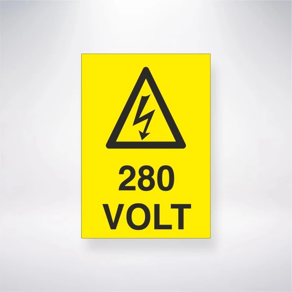 280 Volt Sticker 20X28 Cm