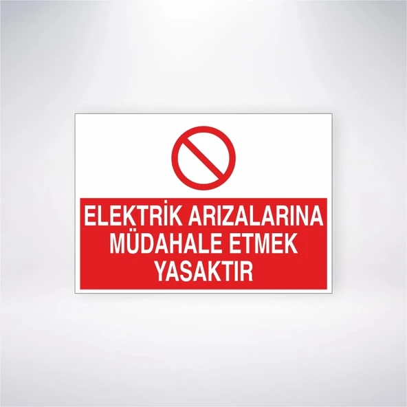 Elektrik Arızalaırna Müdahale Etmek Yasaktır Sticker 20X28 Cm