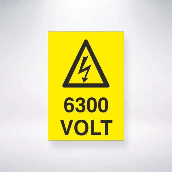 6300 Volt Sticker 20X28 Cm