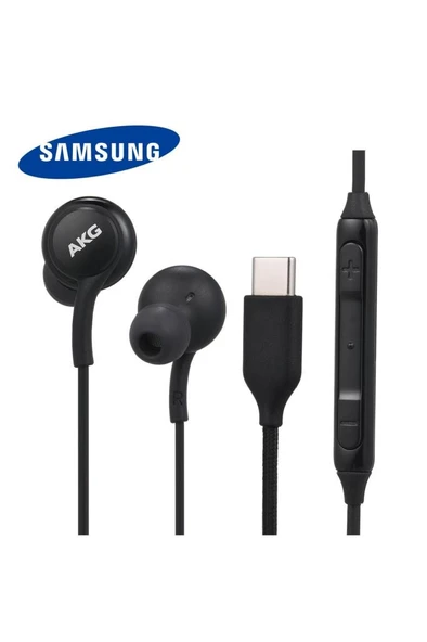 Galaxy S20 Ultra S21 Ultra S22 Ultra Uyumlu Type-c Girişli Stereo Kablolu Kulaklık Siyah