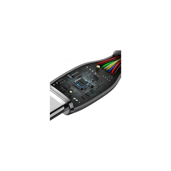 Baseus 100W 1.2 Metre Pd Type C To Type C Şarj ve Data Kablosu, Akıllı Çipli Akım Korumalı Kablo - 5