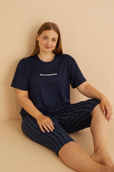 Mihra 50503-773 Kadın Büyük Beden Pijama Takımı